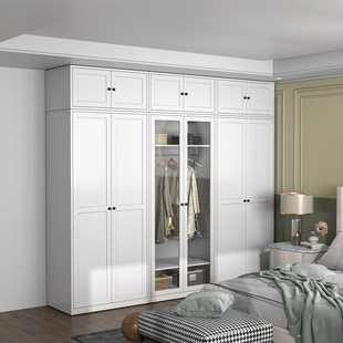 Wardrobe household bedroom modern minimalist storage cabinet with glass door steel storage children dust-proof storage cabinet wholesale