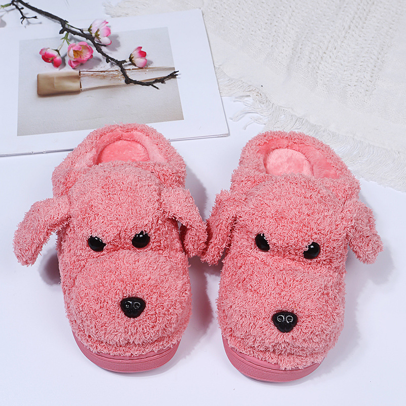  Ladies‘ Autumn and Winter Home Cotton Winter Cute Cartoon Fleece Velvet Flat Slippers nihaostyles clothing wholesale NSKJX71219