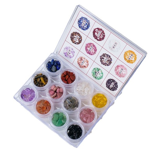 Natural crystal raw stone ore specimen set box mineral crystal children's science teaching gift collection ornaments wholesale