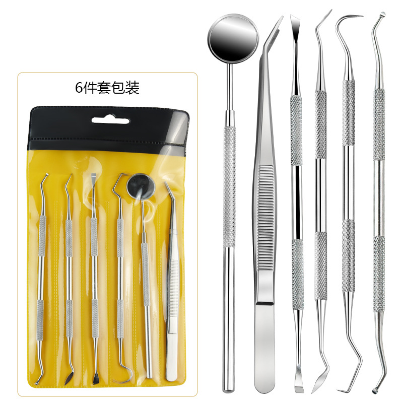 Kit de herramientas dentales de acero inoxidable sonda de endoscopio oral limpieza de tartar de enfermería eliminación de cálculos dentales image 10