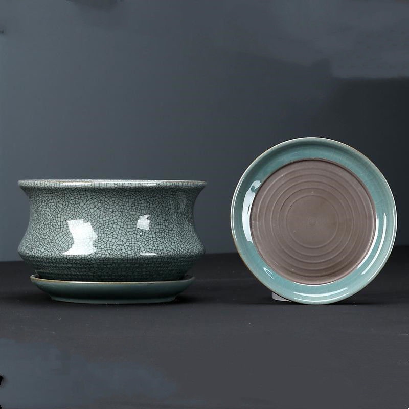 兰花专用花盆透气陶瓷吊兰蝴蝶兰君子兰创意中国风绿植绿萝盆景盆