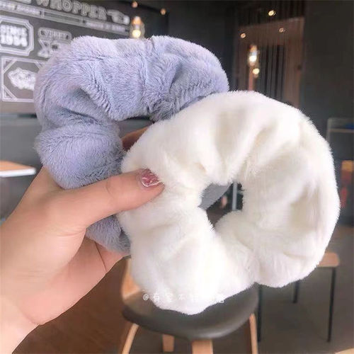 Plush Autumn and Winter Pig Intestine Hair Band New Cute Simple Hair Tie High Elastic Thick Rubber Band Headband for Women