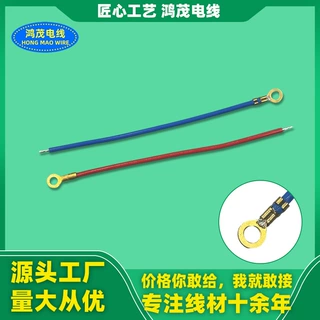 2.O铁氟龙圆环片端子接线 吹风机发热片连接线 2.5圆孔地环端子