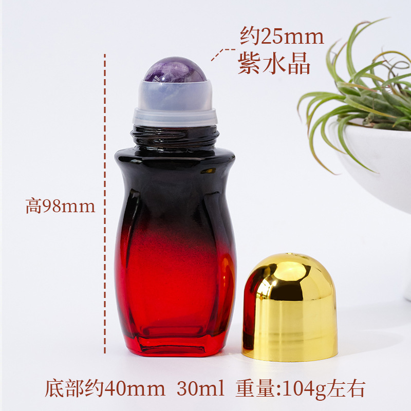 Frasco Roll-On de Cristal Natural y Vidrio para Aceites Esenciales