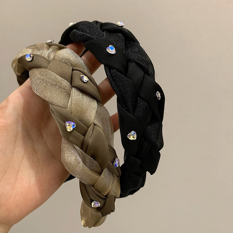 Sydkorea importeret højkvalitets organza perlemors satin twist vævet hårbånd øget kranie top niche hårnål_voghion.com