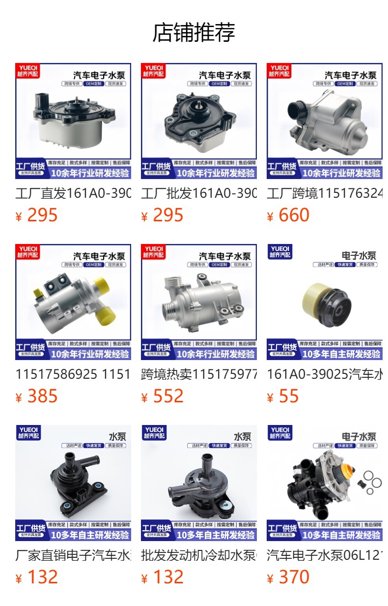 Automobile Digital Water Pump 161A0-29015 161A0-39015 161A0-Zvw30 Wpt-190