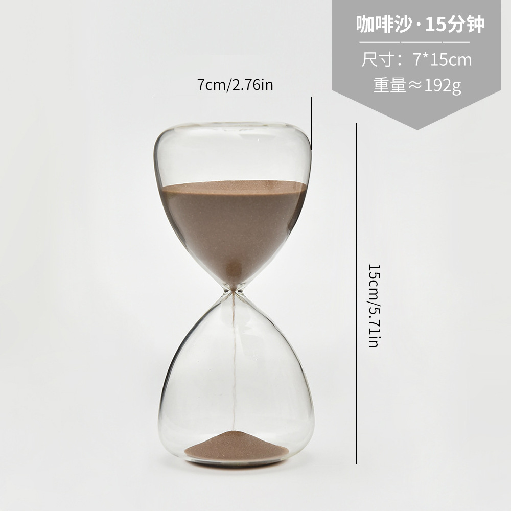 15 minutos de vidrio reloj de arena temporizador reloj de arena redondo regalos creativos para el hogar reloj de arena decoración de viento moderno image 6