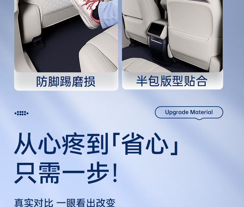 Suitable for Lynk & Co 08Em-P Seat Anti-Kick Pad, Rear Seat Backrest Protection, Car Interior Modification Accessories
