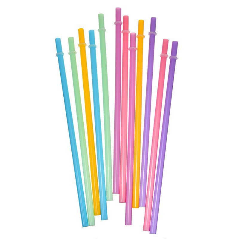 Tubo duro repetible con anillo de paja venta caliente transfronteriza 12 hilos de color de paja de plástico PP a prueba de desprendimiento
