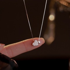 新型の双愛ハート型のネックレスの女性のフラッシュドリルは軽くて豪華でシンプルです。