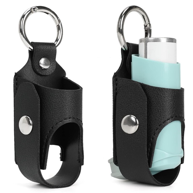 Cough bacteriostatic spray bottle storage bag night cough and asthma single inhaler leather case portable medicine bottle storage bag