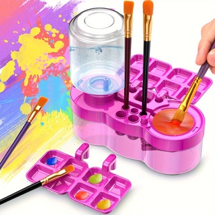 Paint Brush Cleaner Watercolor Brush Rinser and Drainage Cleaner Rinse Cup Paint Water Dispenser Oil Painting Brush Cleaner