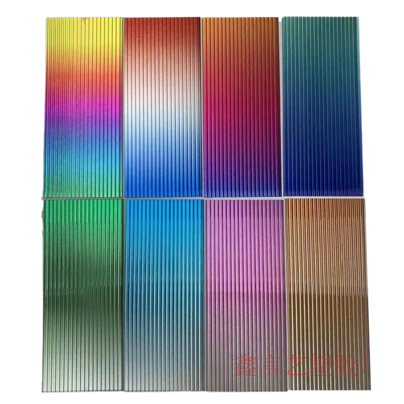 渐变色亚克力板加工广告牌UV彩色印刷有机玻璃隔断板亚克力制