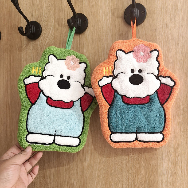 Island Bear Party Hand Towel Cute Hangable Absorbent Quick-Dry Household Bathroom Hand Wipe Cloth Children's Hand Towel Island Bear Party Hand Towel Cute Hangable Absorbent Quick-Dry Household Bathroom Hand Wipe Cloth Children's Hand Towel