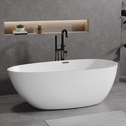 Egg-Shaped Water Drop Acrylic Bathtub, Freestanding, Seamless, for Small Apartments, Home Use, Hotels, and Trendy Guesthouses