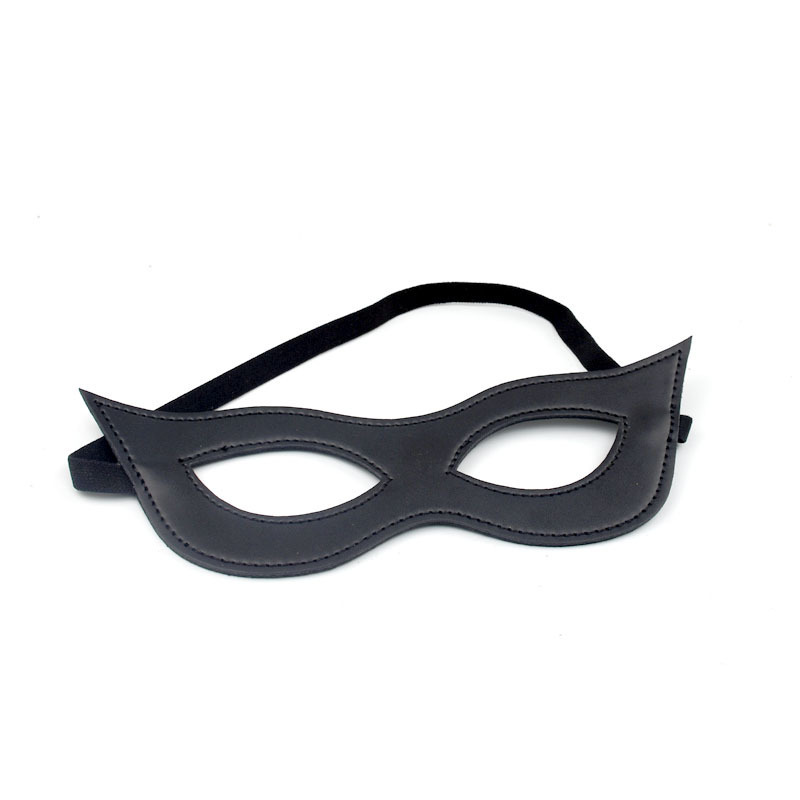 厂家批发眼罩黑色走线松紧带露眼眼罩 黑色弹力束缚成人用品面罩