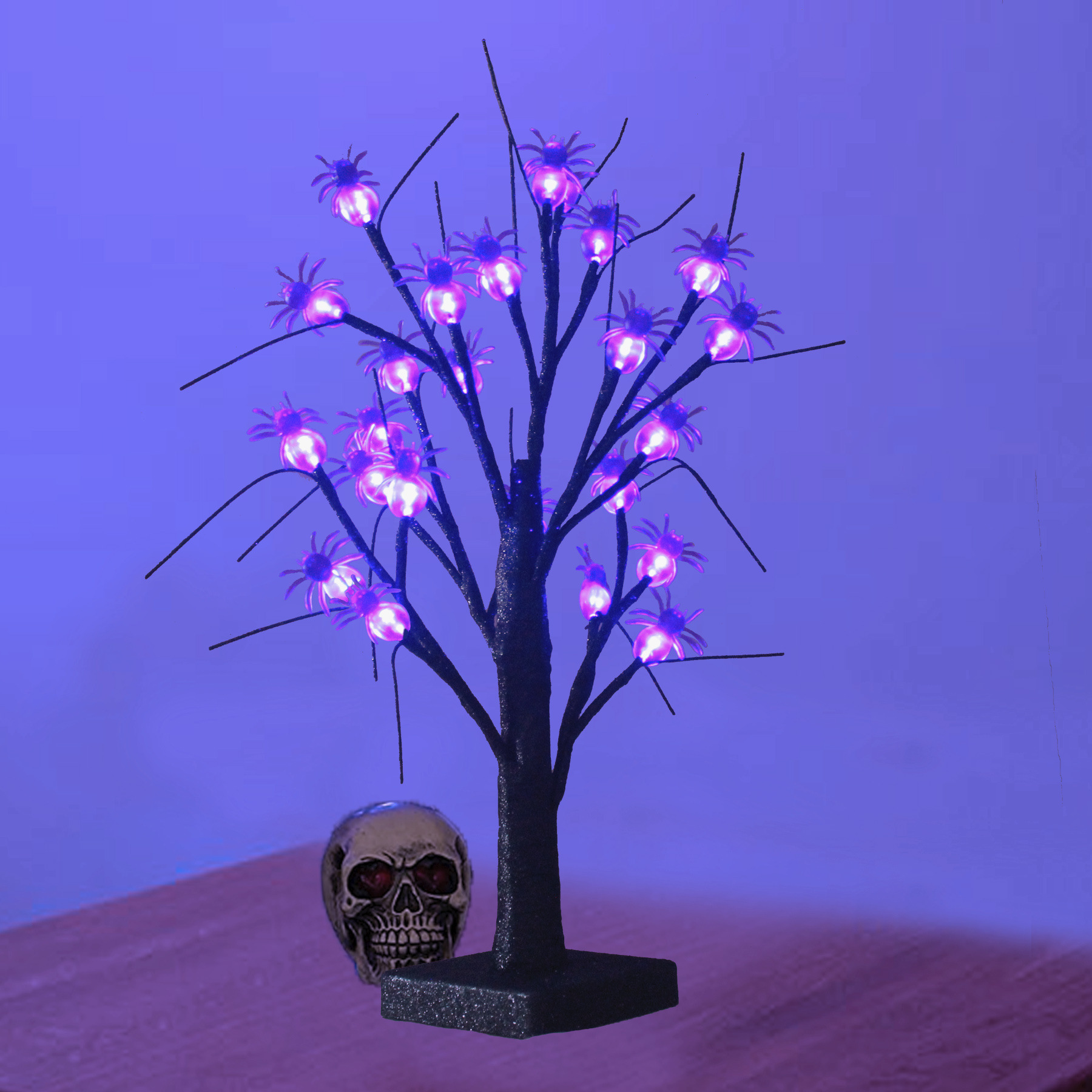 Venta directa de fábrica 2023 transfronteriza FIESTA DE Halloween bat araña luces LED árbol ambiente de vacaciones luces decorativas al por mayor