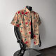 Hawaiian Flower Shirt Men's Short-sleeved Summer American Style Retro Thai Vacation Boy's Beach Shirt for Men