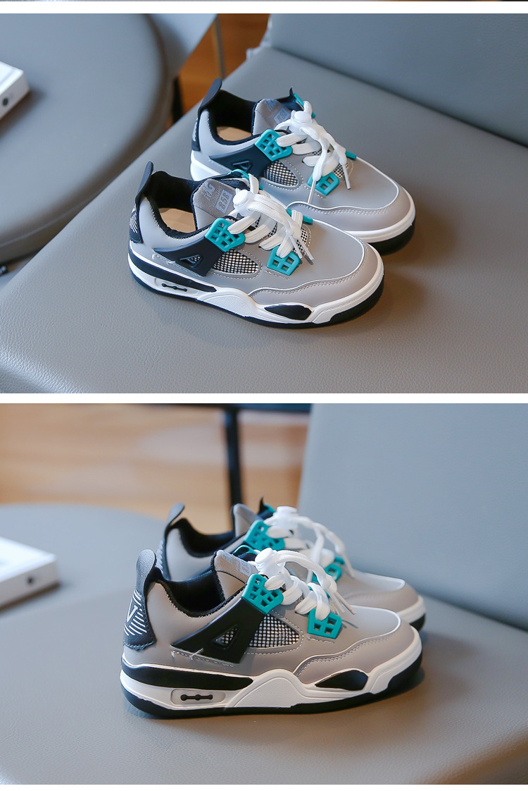 Sport 2023 Herbst Neue Koreanische Ausgabe kinder Laufschuhe Leder Modische Mittlere und Große Jungen_voghion.com