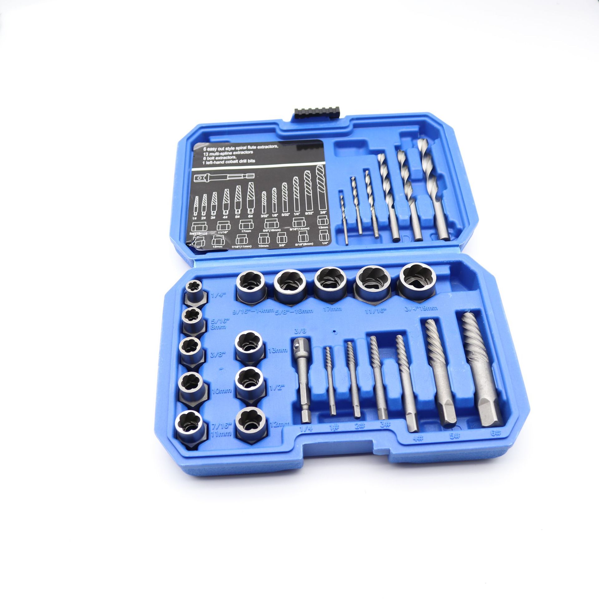 套头取六角螺丝工具套筒螺栓螺母断丝取出器破损螺母螺栓钉取出器