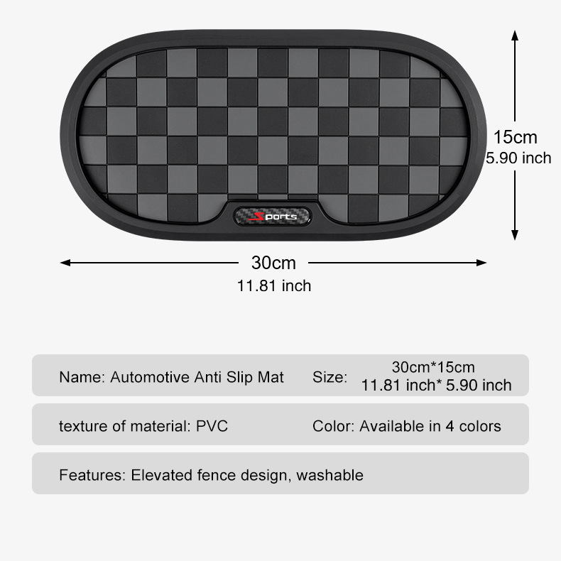Cross-Border Hot-Selling Car Anti-Slip Mat, Multi-Functional Storage Mat, High Temperature Resistant, Fixed on the Center Console Dashboard Zjq6