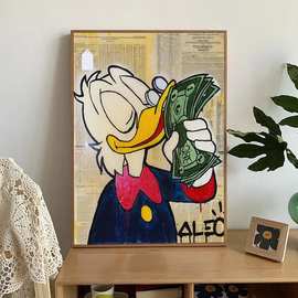 唐老鸭Donald Duck油画布海报批发跨境Temu速卖通TIKTOK帆布画芯