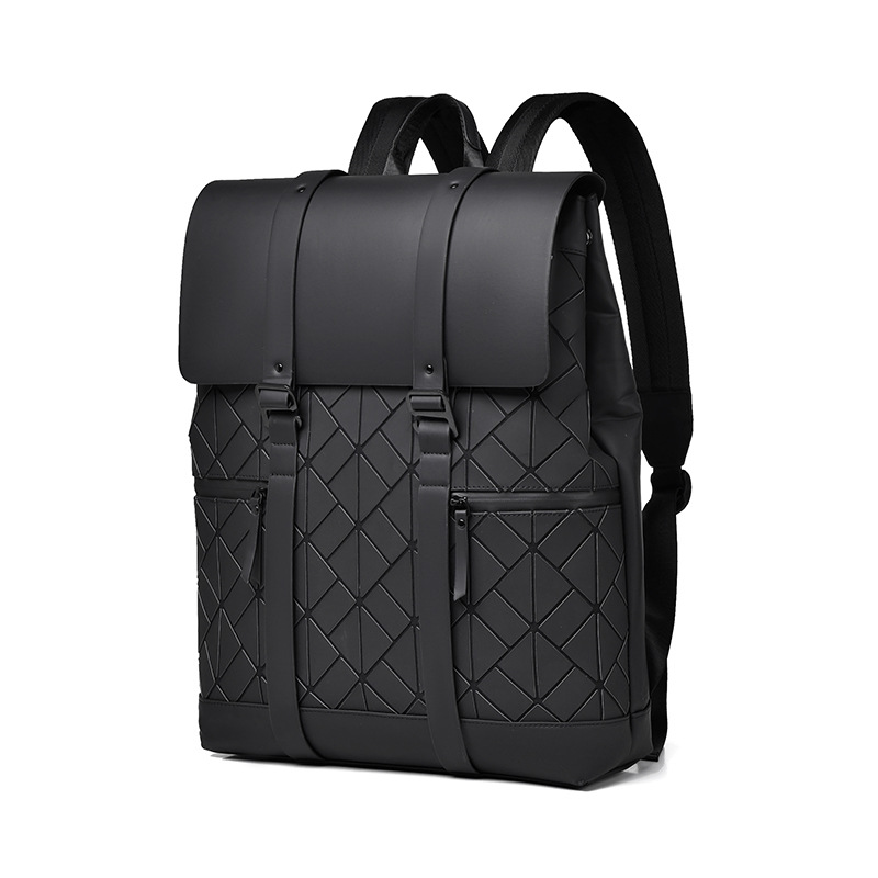 New Quilted Men's Large Capacity Waterproof Commuter Laptop Bag, Fashionable Backpack For College Students_voghion.com