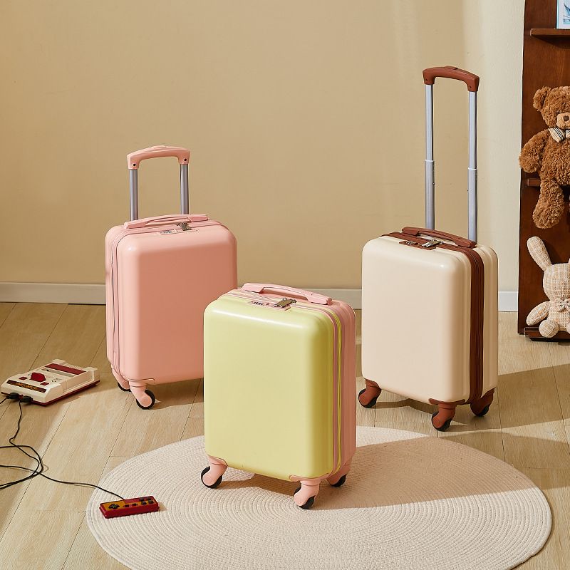 2026 New Stylish Children's Suitcase 16inch Small Lightweight Carry-On Luggage with Combination Lock and Universal Wheels