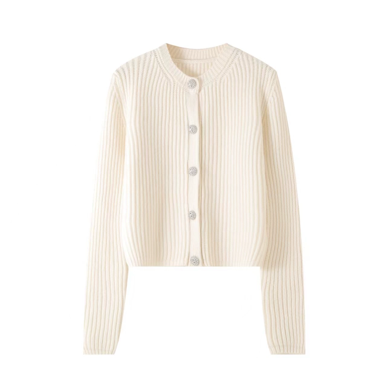 Сделанный на заказ новый маленький ароматный кашемировый свитер женский свитер кардиган шерстяной вязаный сверлильный пряжка