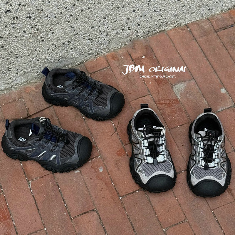 JBM新款儿童鞋中大童户外防踢徒步登山鞋软底德训鞋免系带运动鞋|undefined