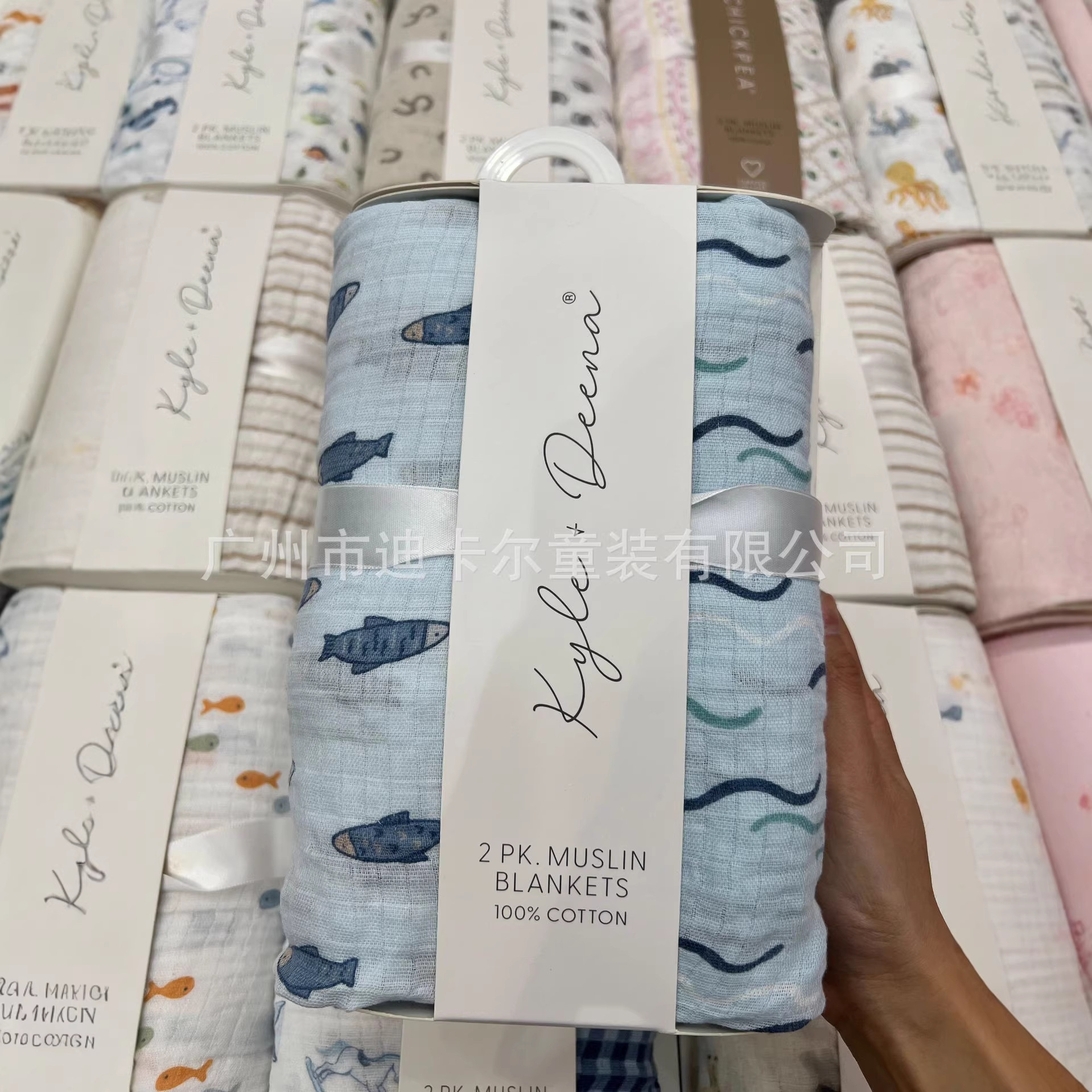 Exclusión transfronteriza para nuevas toallas de baño de gasa para bebés, combinación de manta de envoltura para bebés, 2 paquetes cómodos de gasa de algodón al por mayor