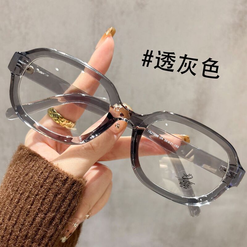 复古文艺风百搭眼镜时尚高清防蓝光眼镜女素颜显脸小大框平光眼镜|undefined