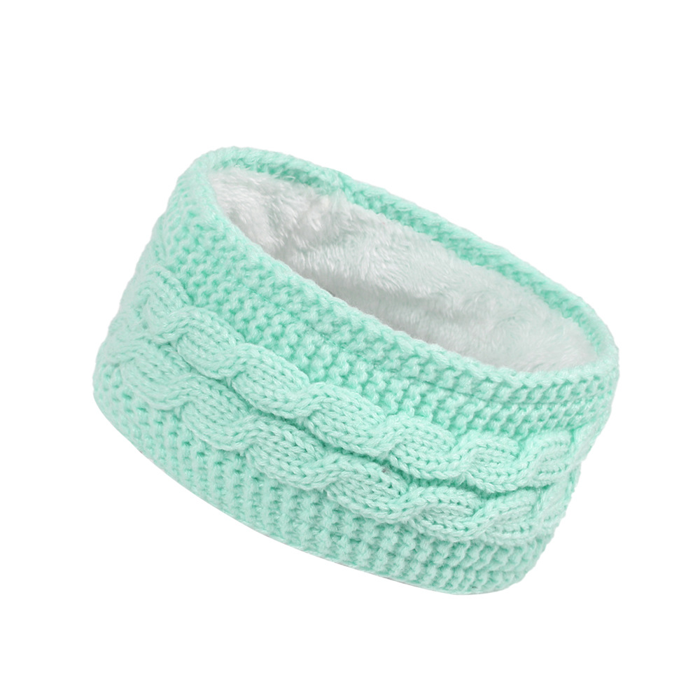 Gebreide haarband winter warm wol oorwarmer voor dames_voghion.com