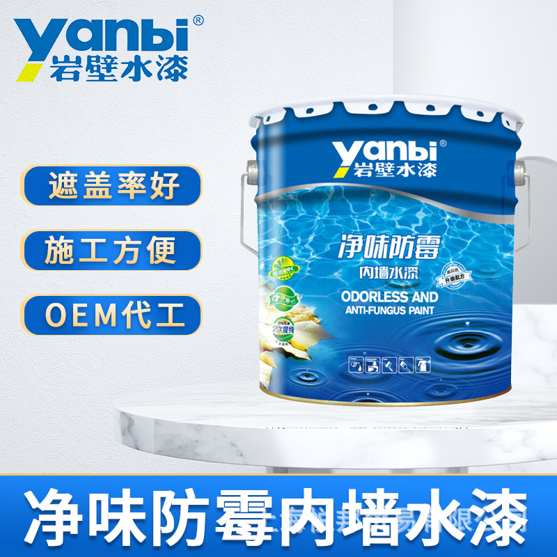 岩壁水漆 净味内墙水漆 涂料乳胶漆 可调色工程墙面漆 家用修复漆