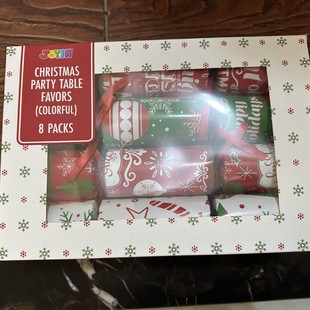 Customized British and American Christmas Candy-Type Outer Packaging Hand-Pulled Cannon Paper Crown Joke Multi-Size Packaging