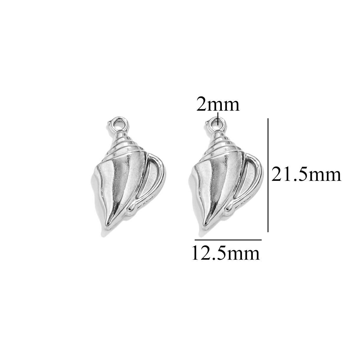 Accesorios de joyería de bricolaje colgante de la serie océano de acero inoxidable sirena concha mar estrella pulsera collar colgante