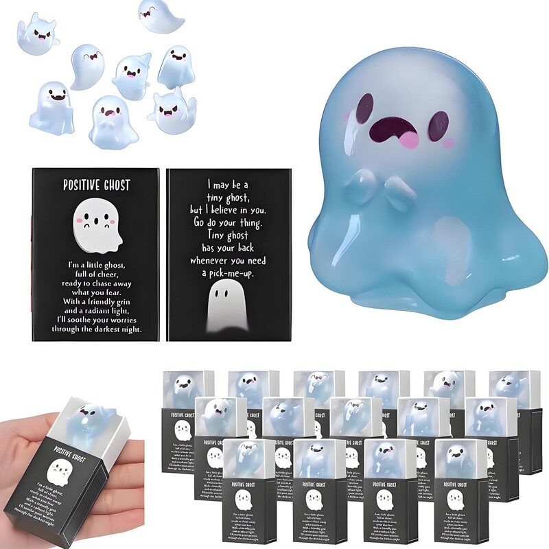 夜光幽灵模型 Glow in the Dark Mini Ghost Figures with Box|undefined