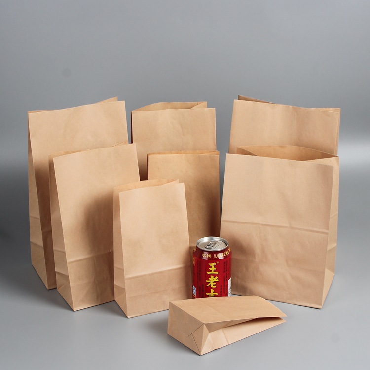 厂家直销防油纸袋多尺寸可选一次性面包汉堡打包袋烧烤牛皮纸袋