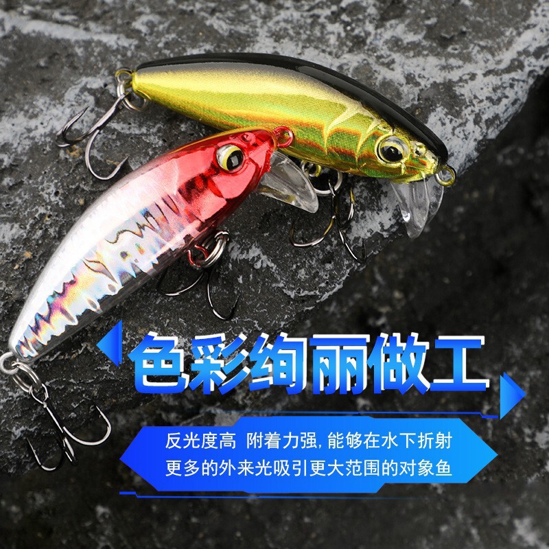 Mino Lua Bait Slow Sinking Ultra-Long Casting Submersible Minnow Micro Artificial Bait for Fishing with No Bias Mino Lua Bait Slow Sinking Ultra-Long Casting Submersible Minnow Micro Artificial Bait for Fishing with No Bias