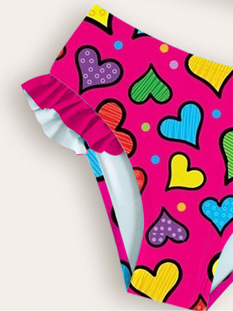 Mädchen Bikini Zweiteiler Mit Cartoon Print Für Strand Und Pool_voghion.com