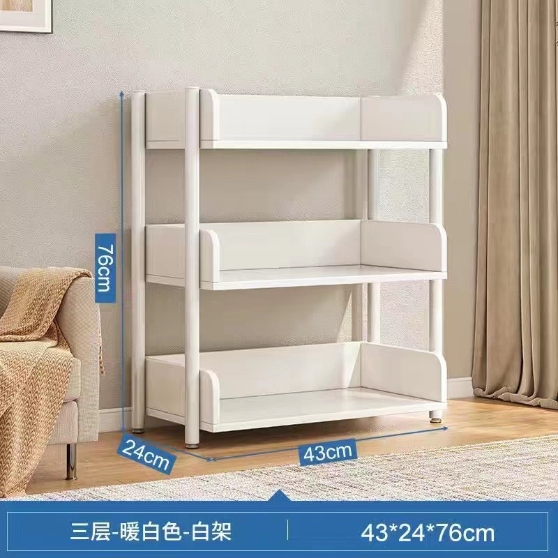 Estante de libros simple de hierro forjado doméstico de almacenamiento de suelo estante de exhibición estante de almacenamiento estante de estante de almacenamiento estante de biblioteca para estudiantes