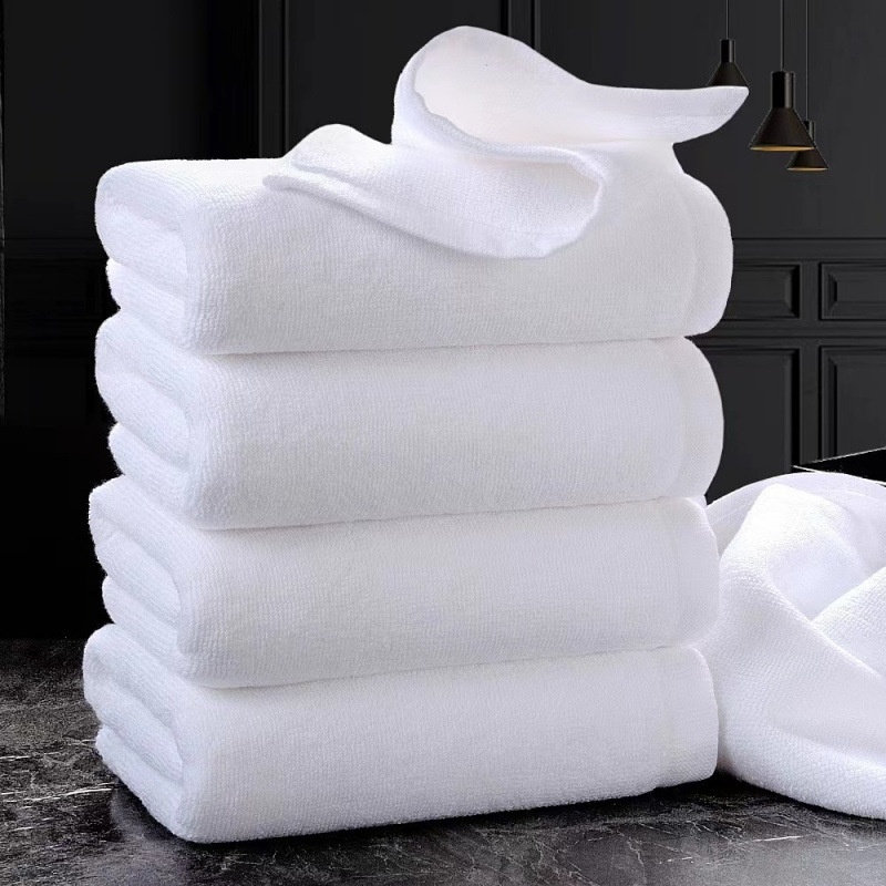 Wholesale Five-Star Hotel White Cotton Bath Towel Absorbent Household Long-Staple Cotton Beauty Cotton Factory Direct Sales Free Shipping Wholesale Five-Star Hotel White Cotton Bath Towel Absorbent Household Long-Staple Cotton Beauty Cotton Factory Direct Sales Free Shipping