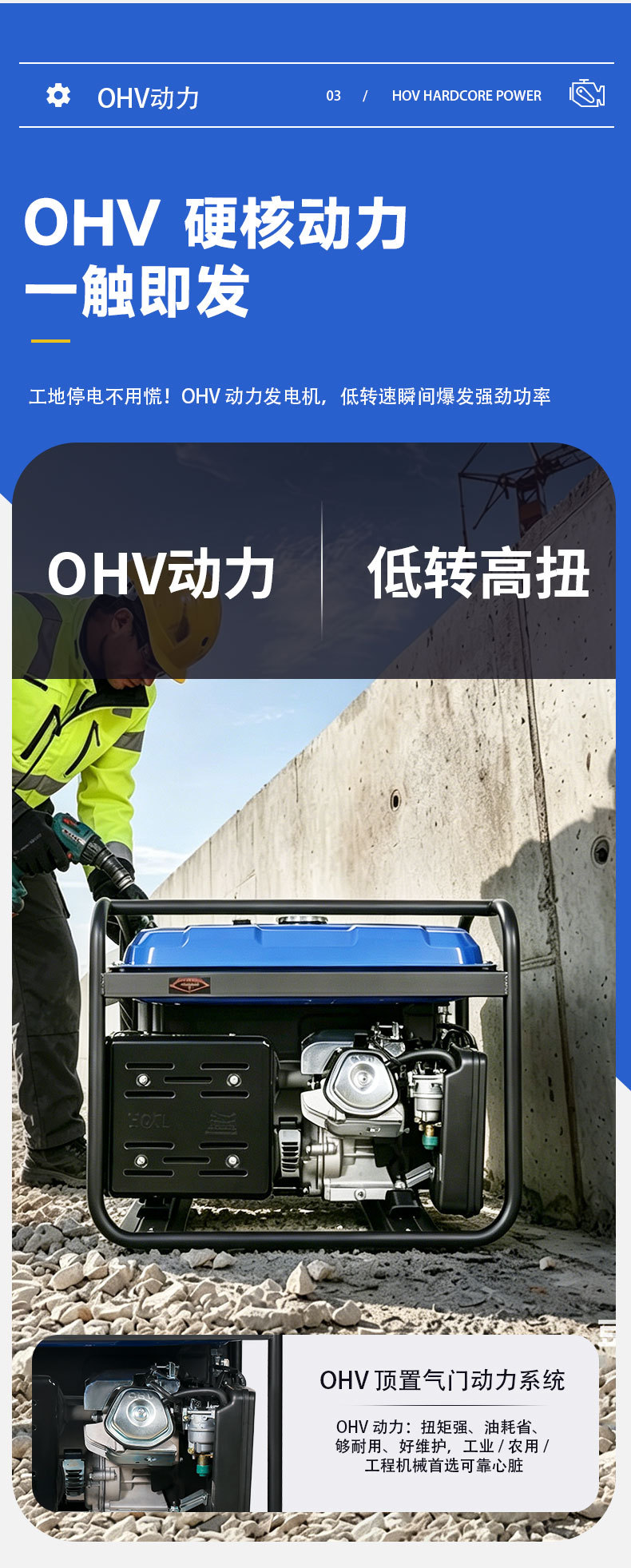 Outdoor household emergency portable 220v/380V single/three-phase 3/5/8kw/10kw gasoline generator