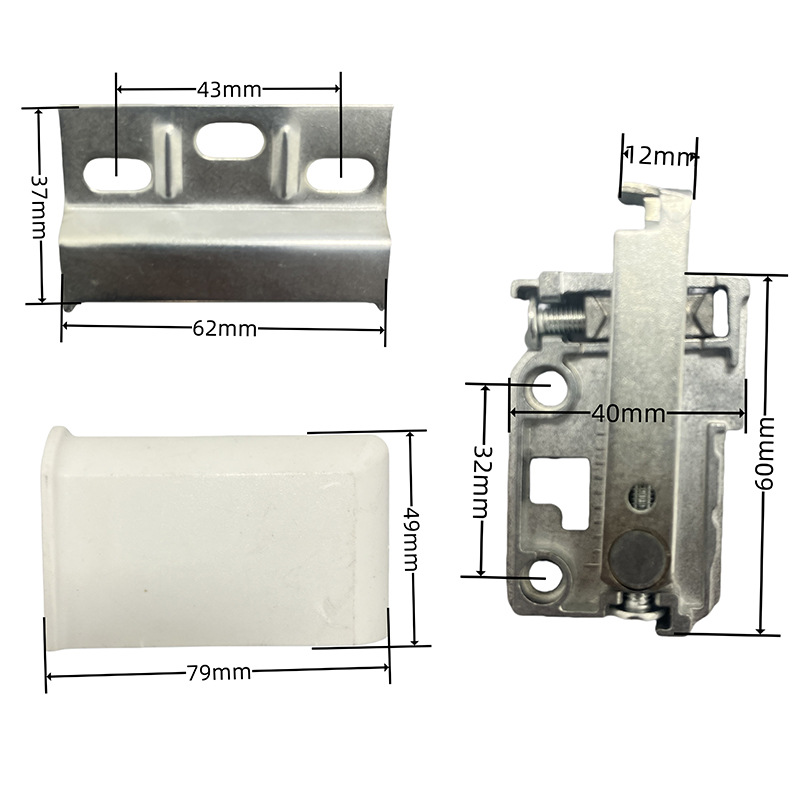 아연 합금 캐비닛 교수형 코드 하드웨어 가구 액세서리 욕실 옷장 반대로 역 고정 하중지지 숨겨진 교수형 코드