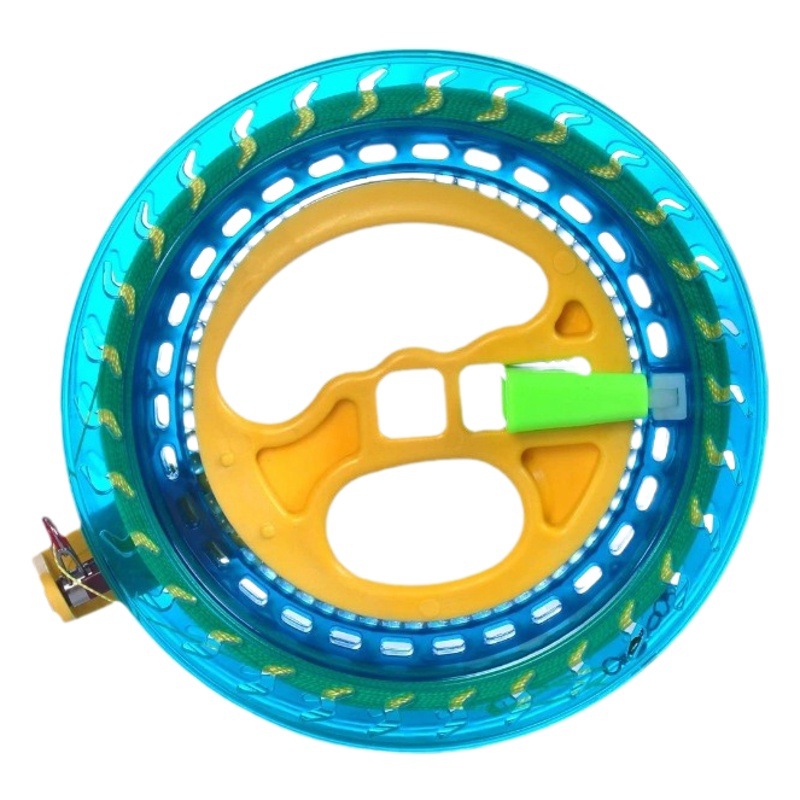 Carrete de cometa con línea al por mayor rueda azul de mano rodamiento de bolas de cristal rueda silenciosa fabricante de equipos de vuelo en stock