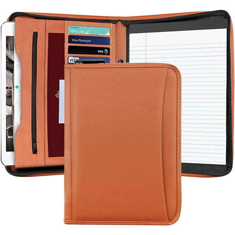 厂家定制A4商务文件夹PU皮多功能文件包仿皮经理夹公文包可加徽标