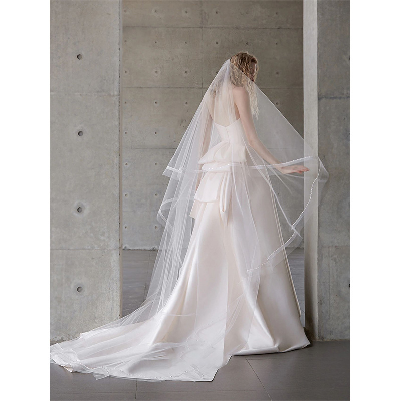 Nuevo vestido de novia de verano 2026, estilo europeo y americano, sencillo y elegante, con espalda descubierta y cremallera, ideal para bodas y fotografía de viajes.