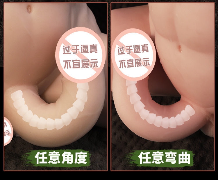 Jiuai Half-Body Silicone Doll Dildo Masturbator, Realistic Flesh-Tone Adult Toy — detail image 8