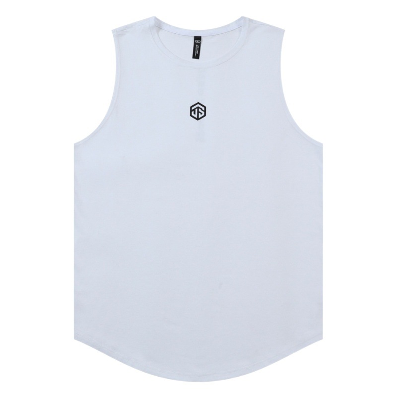 Casual impreso deportes Chaleco de los hombres de algodón de absorción de humedad Baloncesto Superior fitness entrenamiento ropa corriendo de secado rápido sin mangas superior