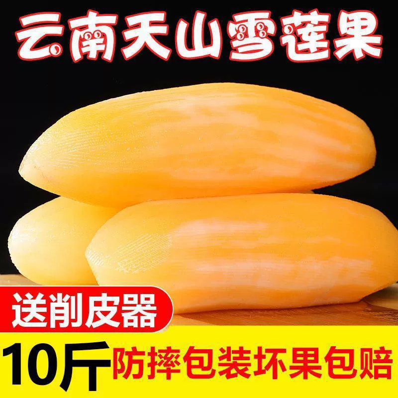 Тяньшань Юньнань желтые сердцевидные фрукты свежие прямые поставки корень снежного лотоса свежий корень снежного лотоса сезонные фрукты свежие.